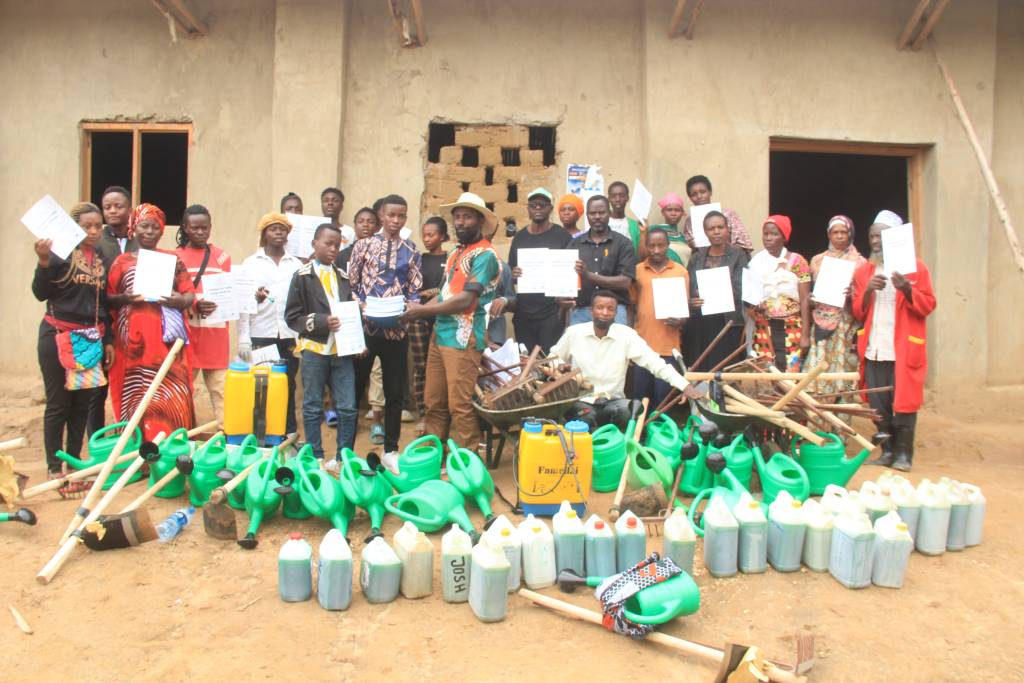 Graduate of permaculture in Nakivale refugee settlement